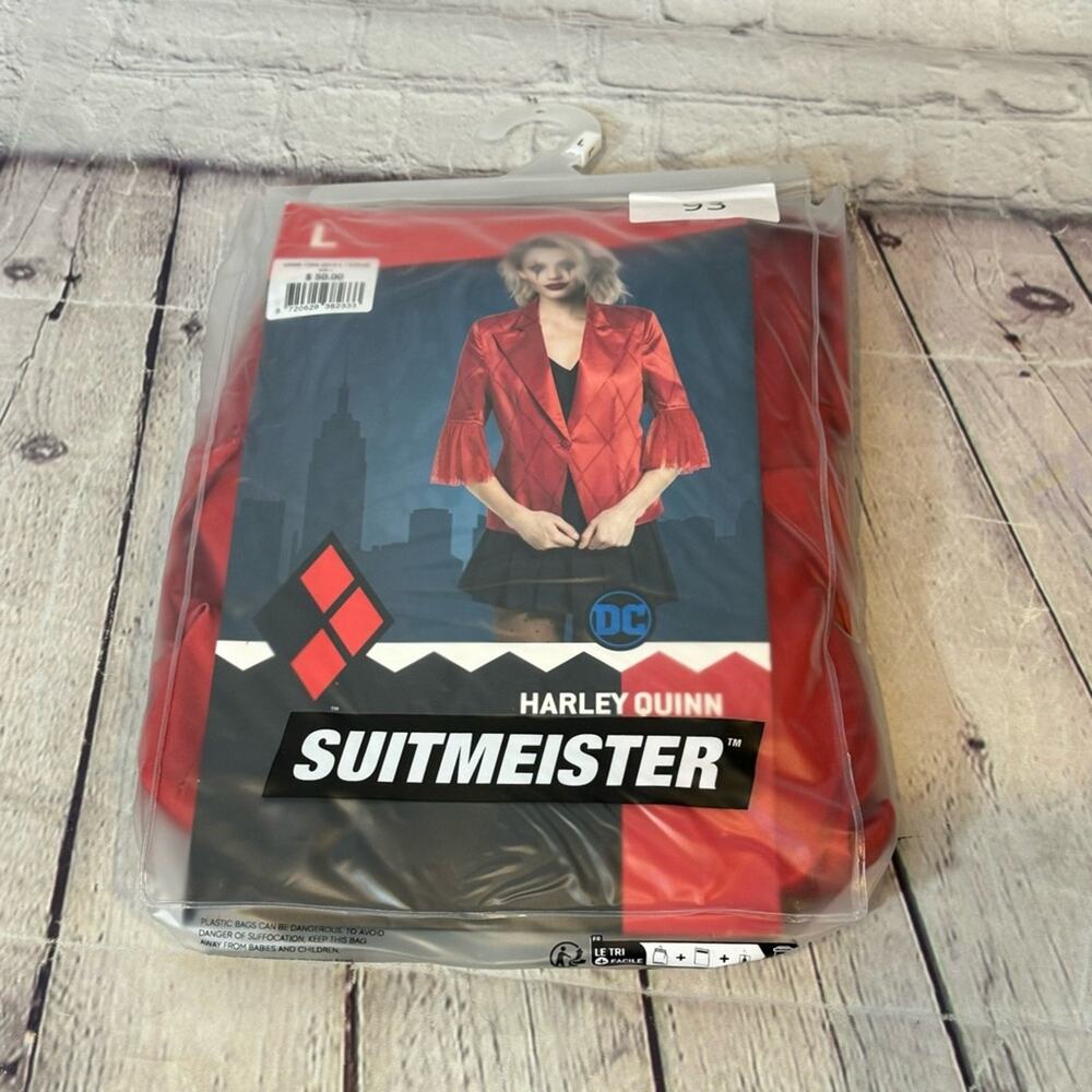 Suitmeister DC Comics Women’s Harley Quinn Halloween Costume Suit Jacket